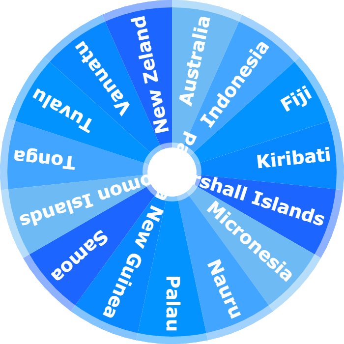 Random Oceania Countries Generator Wheel | RandomWheel